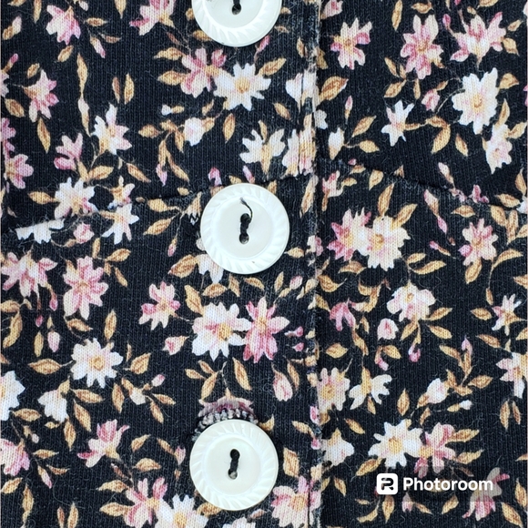 SOLD Vintage 90s y2k ditsy floral print flared romper jumpsuit - Picture 10 of 13